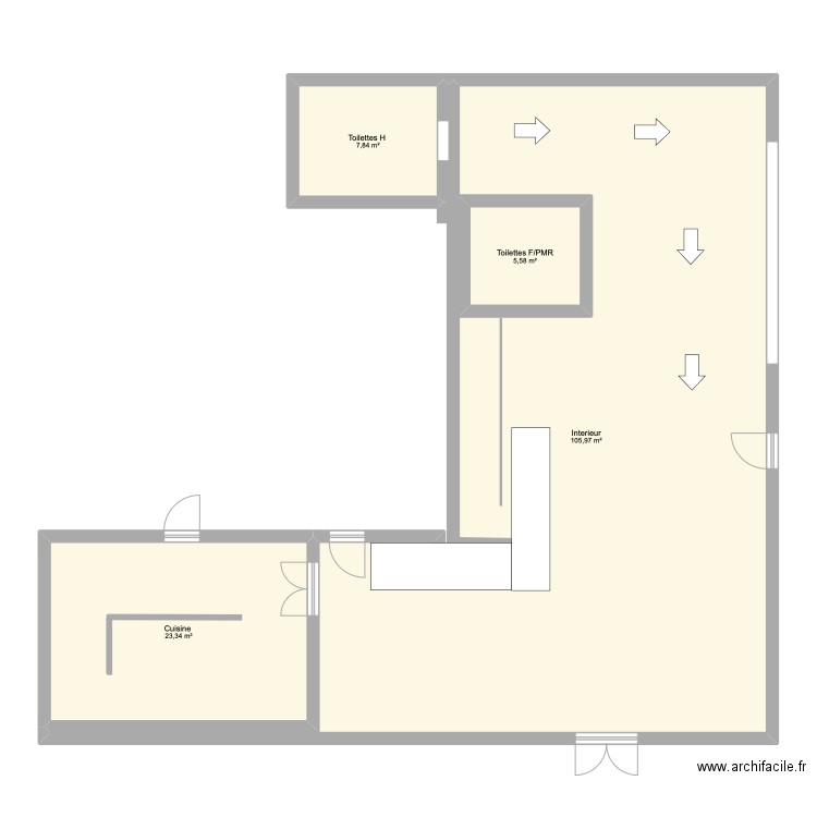 Plan de masse OPS def. Plan de 4 pièces et 151 m2