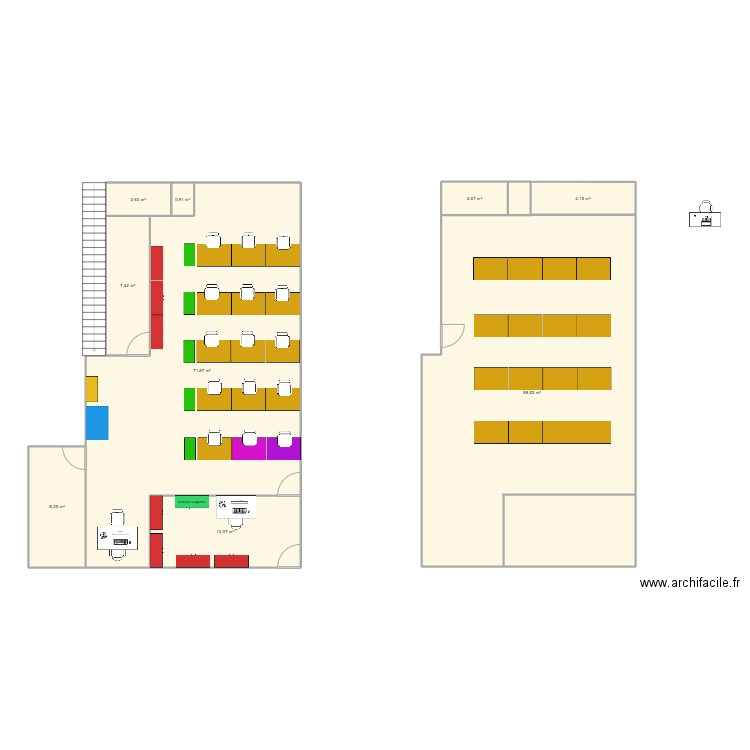 Plan Montage 3. Plan de 9 pièces et 199 m2