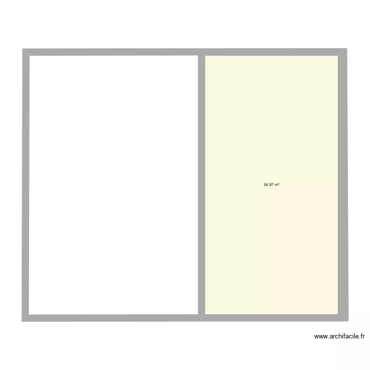 esther31. Plan de 1  et 55 m²