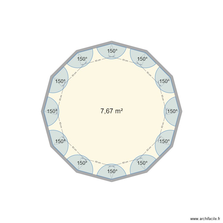 xfgxfgh. Plan de 1 pièce et 8 m2