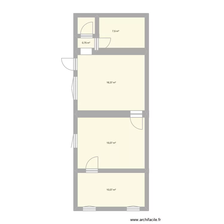 VIERZON 1. Plan de 5 pièces et 50 m² VIERZON 1. Plan de 5 pièces et 50 m²