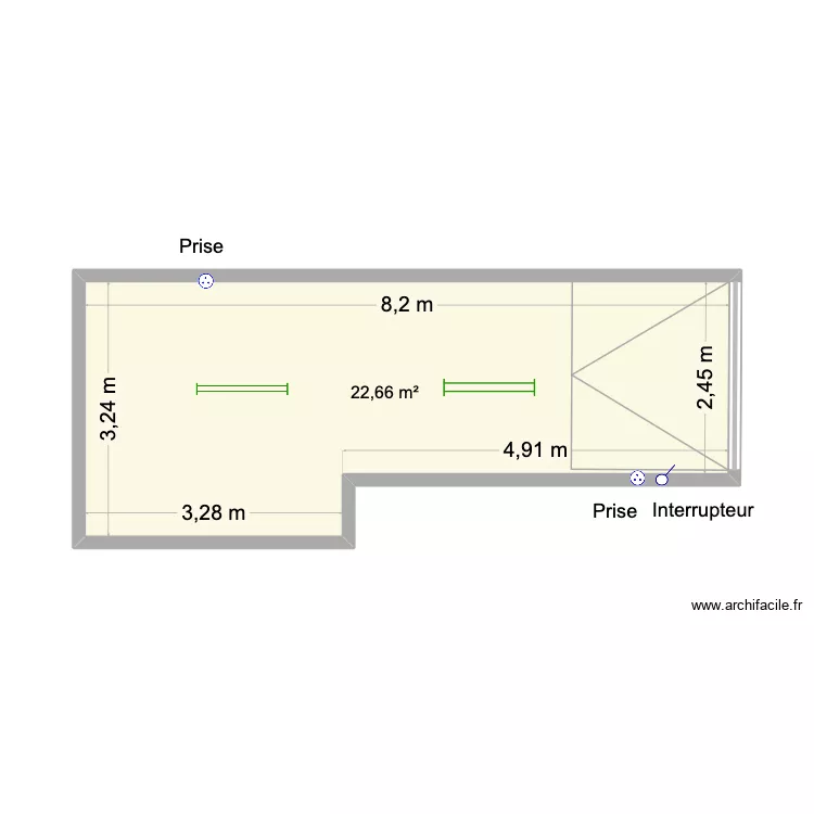 Parking 12 Surmelin N-2 v2. Plan de 1  et 23 m²