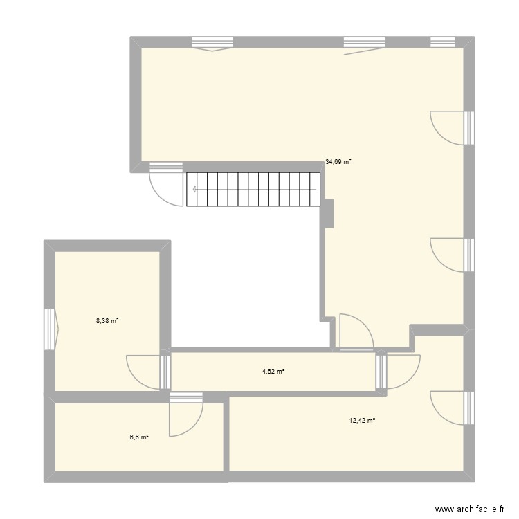 Plan appart - non meublé. Plan de 5 pièces et 67 m2