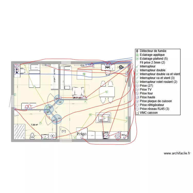 Plan 1. Plan de 2 et 54 m² Plan 1. Plan de 2 et 54 m²