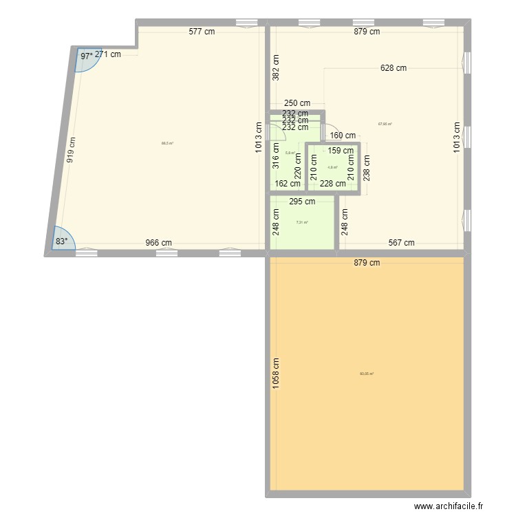 VITRY. Plan de 79 pièces et 1573 m2