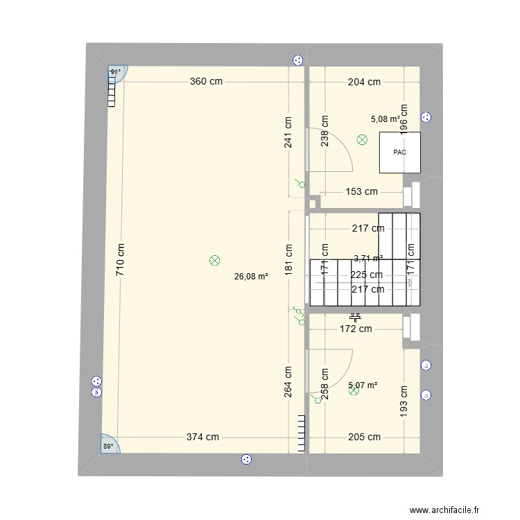 M1 SS TMA V2. Plan de 5 pièces et 40 m2