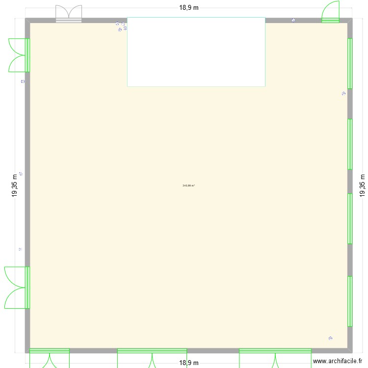 foirail. Plan de 1 pièce et 347 m2