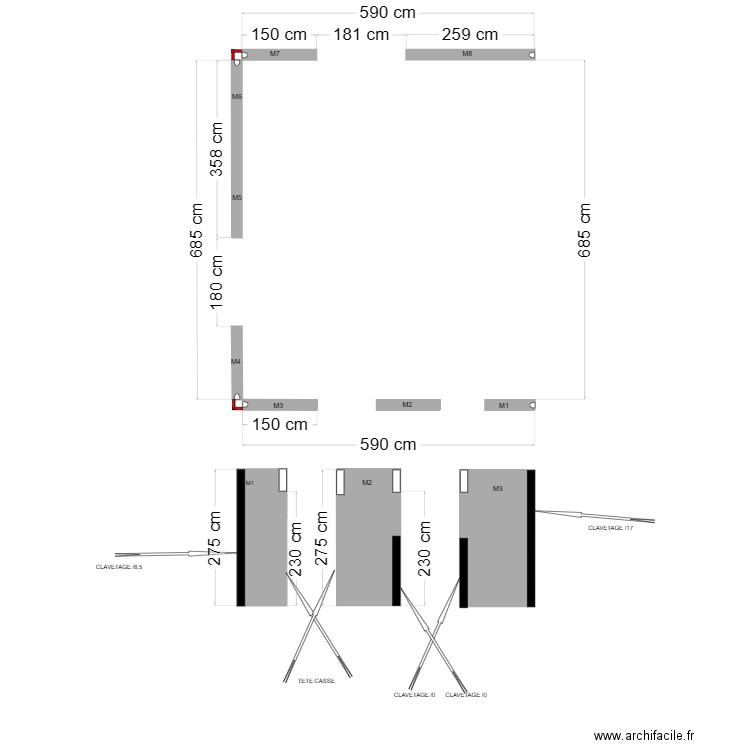 CHABANON guillaume. Plan de 0 pièce et 0 m2