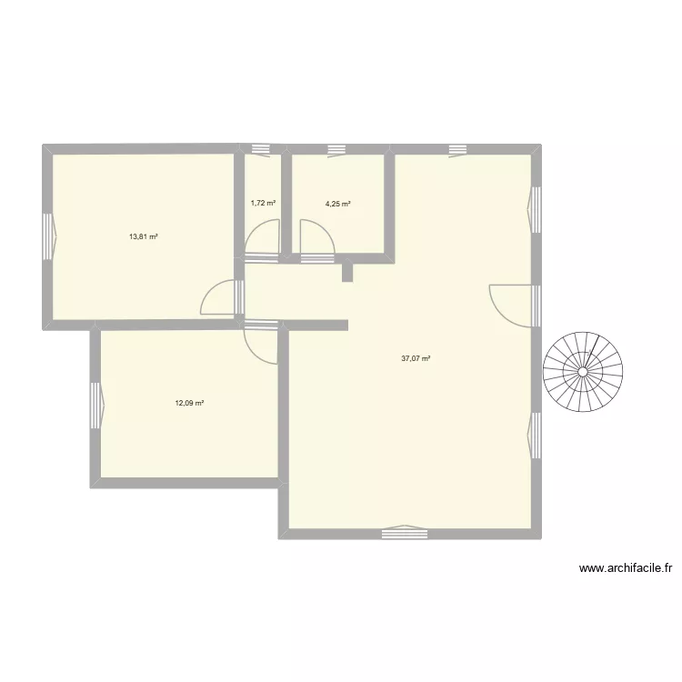 Mad-Morond 3. Plan de 5  et 69 m²