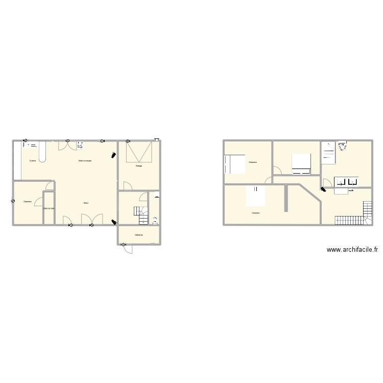 La baule 2. Plan de 12 pièces et 219 m2