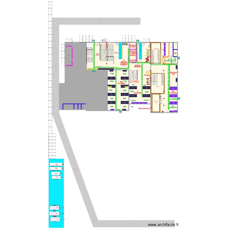 22D vide. Plan de 20 pièces et 4175 m2