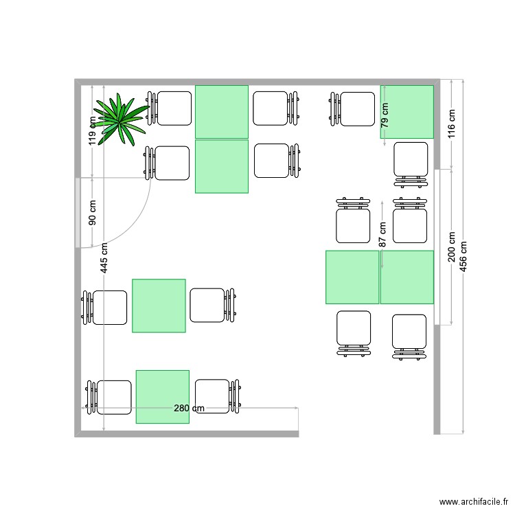 salon de thé. Plan de 0 pièce et 0 m2