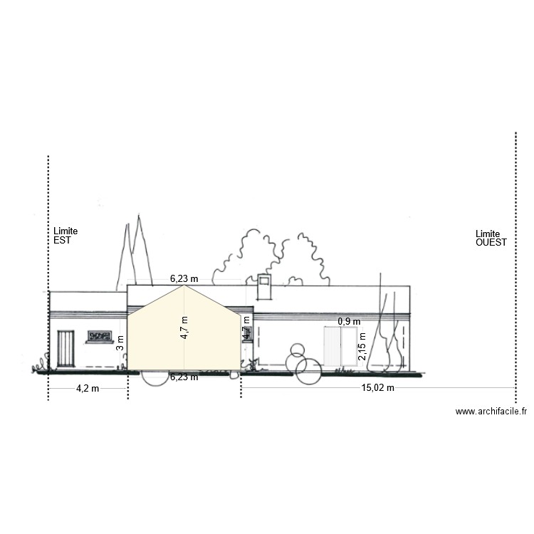 PlanDeCoupeNord. Plan de 0 pièce et 0 m2