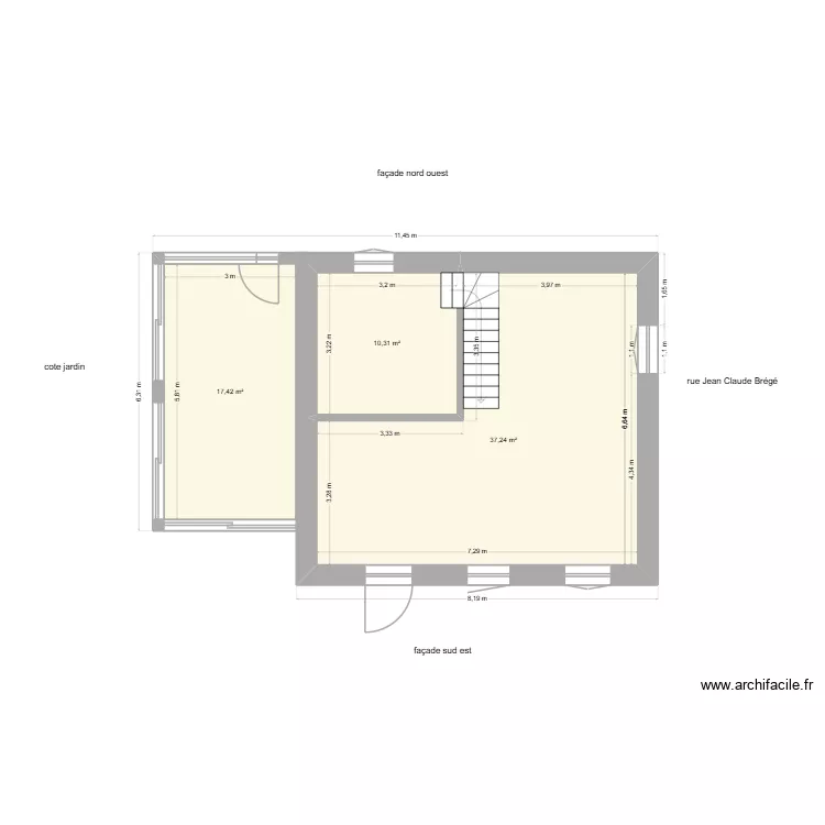 plan rez de chaussez. Plan de 