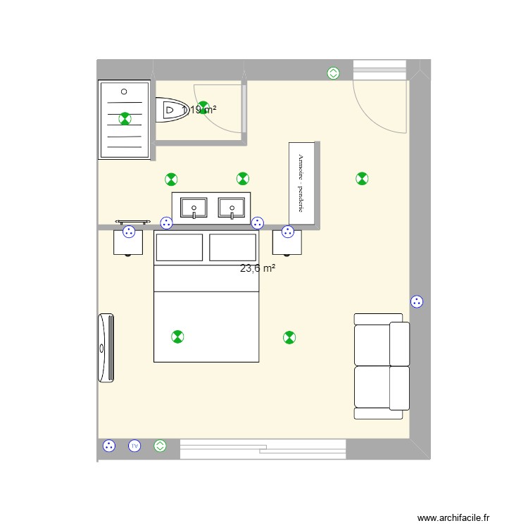Suite parentale. Plan de 0 pièce et 0 m2