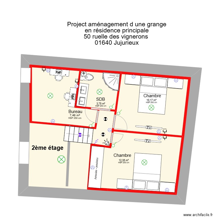 vincent. Plan de 10 pièces et 198 m2