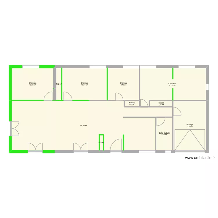 futur maison 2. Plan de 11  et 144 m²
