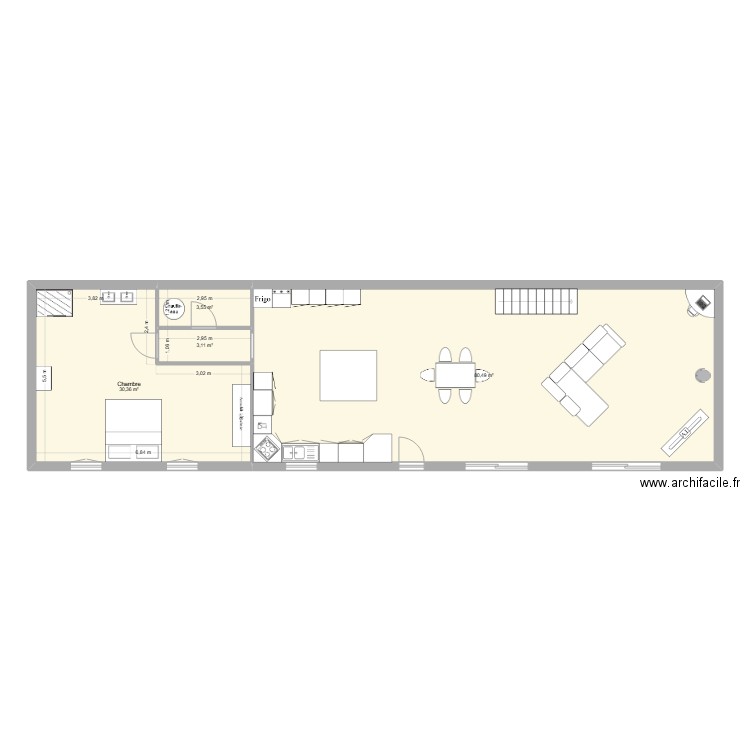 maison sylvie rene renover. Plan de 4 pièces et 118 m2