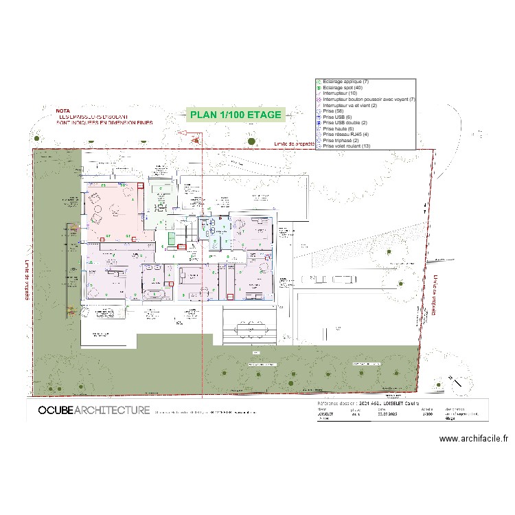 ETAGE Villa Caluire. Plan de 0 pièce et 0 m2