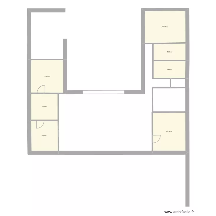 maison pat jm. Plan de 7  et 68 m²