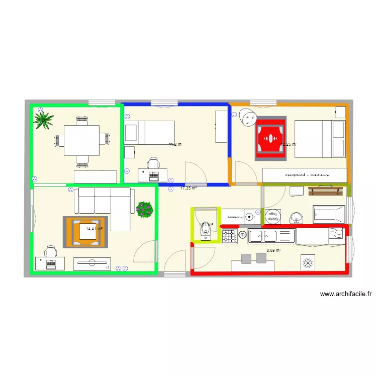 APPART PERPI 2. Plan de 