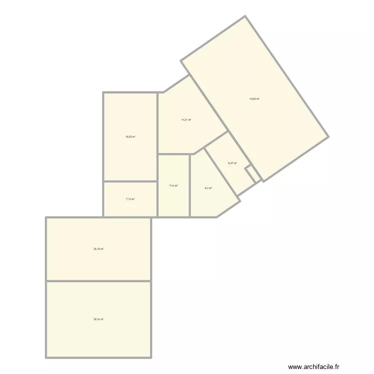 projet 2. Plan de 9  et 161 m²