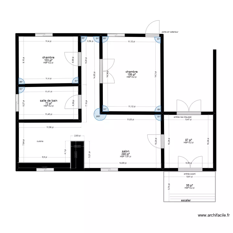 croquis 1421 wagram. Plan de 