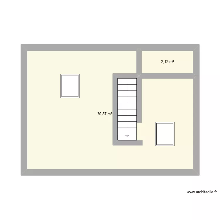 hautt / atelier am&eacute;nag&eacute;. Plan de 2  et 33 m²