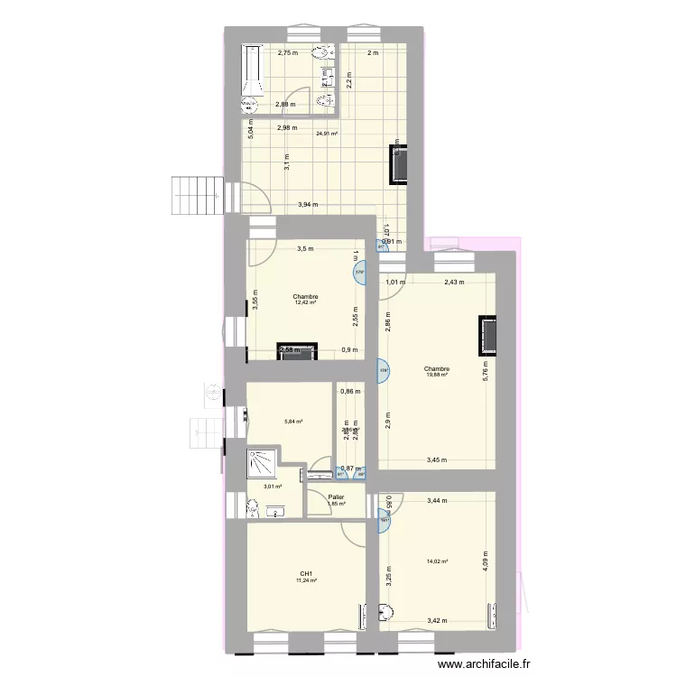Bolgheri V04B. Plan de 15 pièces et 234 m²