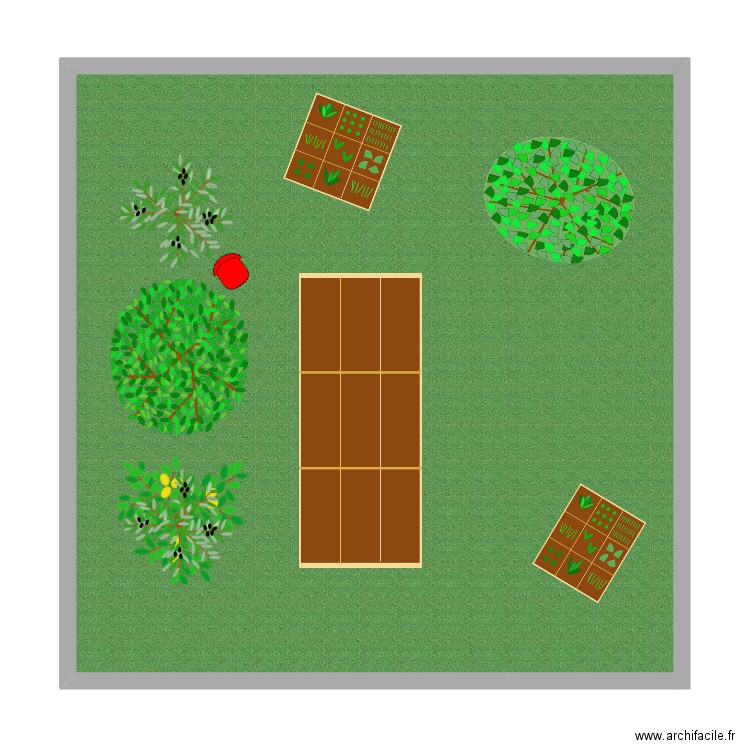 jardin partagé. Plan de 0 pièce et 0 m2