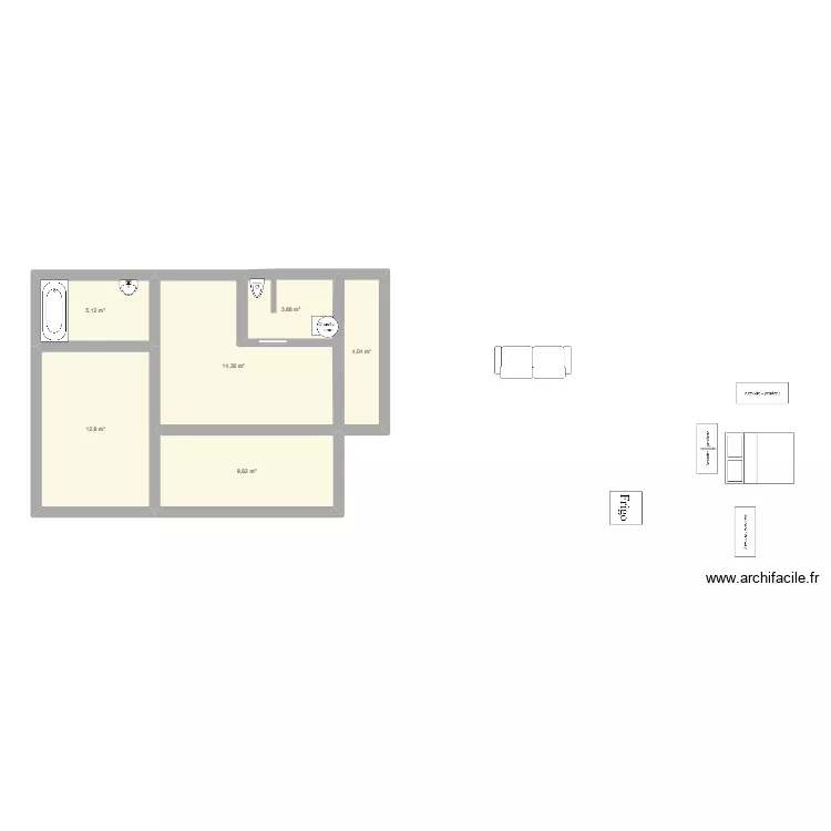 essai 1 (garage seul). Plan de 6 et 50 m² essai 1 (garage seul). Plan de 6 et 50 m²