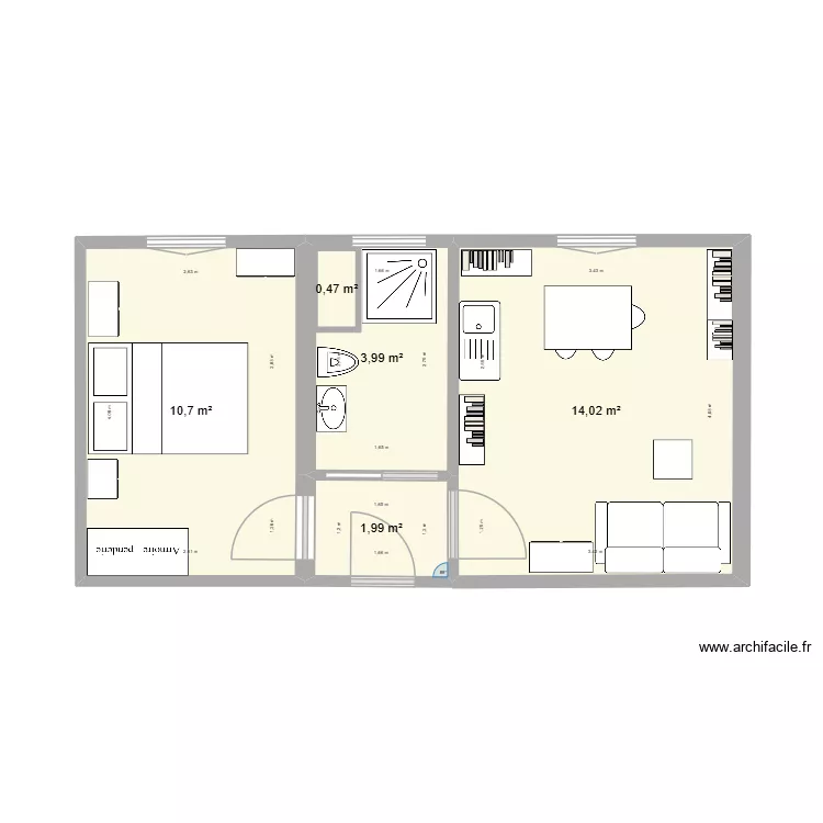 alexandre dumas. Plan de 5 et 32 m² alexandre dumas. Plan de 5 et 32 m²