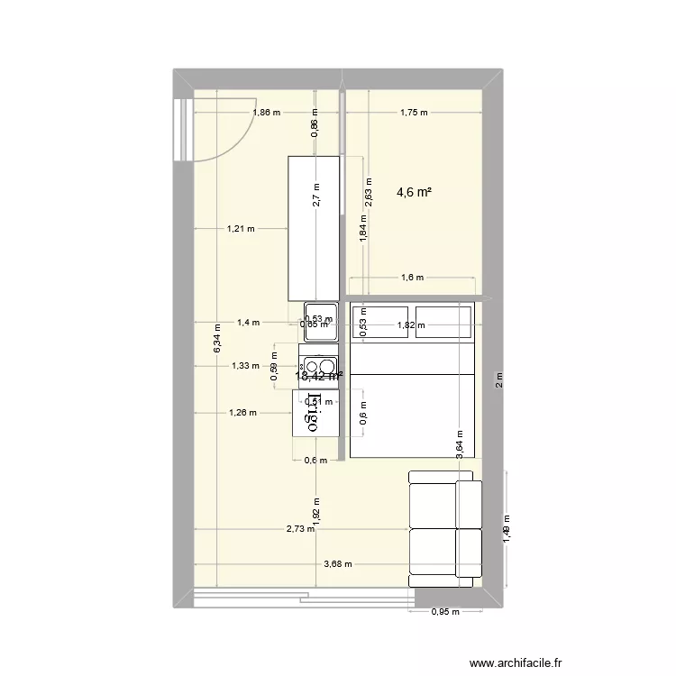 colliour 4. Plan de 2 et 23 m² colliour 4. Plan de 2 et 23 m²