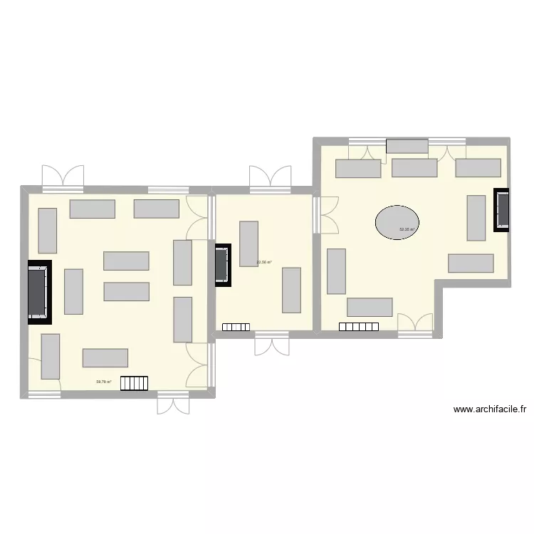 RDC Ch&acirc;teau Tables. Plan de 