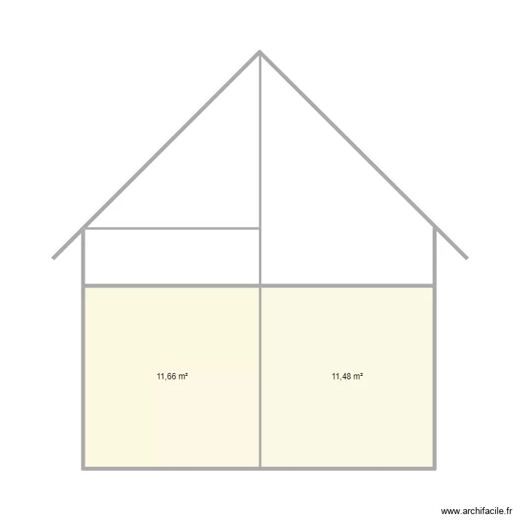 pignon nord paillet. Plan de 