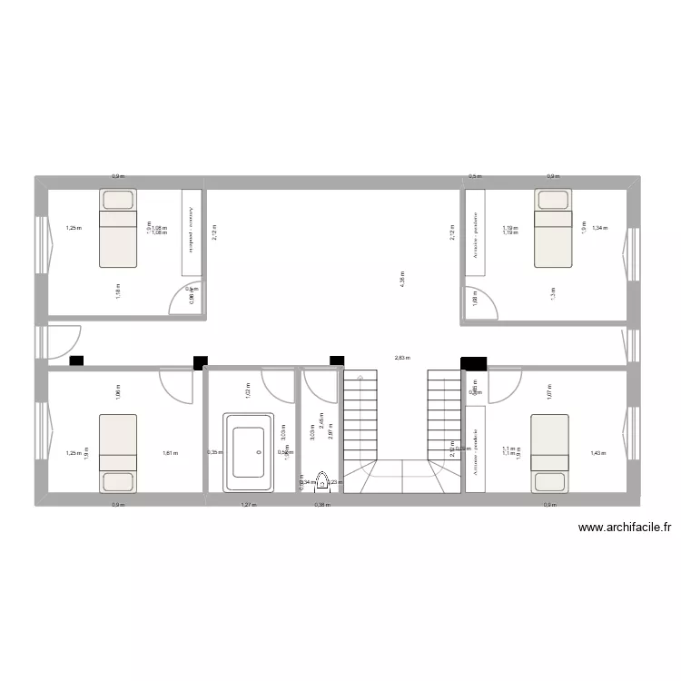 Etage 2. Plan de 