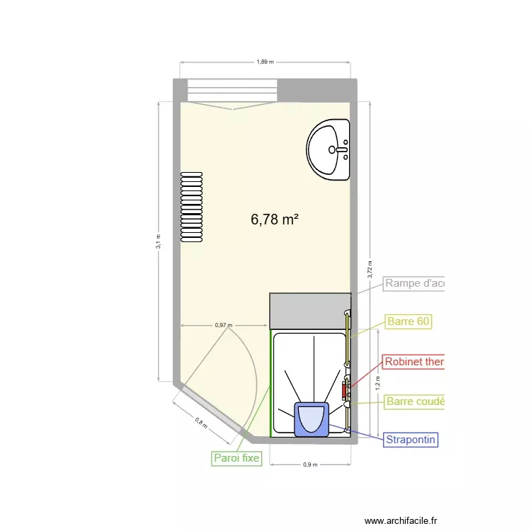 ALLIE 01 10 26. Plan de 1 Pièce et 7 m² ALLIE 01 10 26. Plan de 1 Pièce et 7 m²