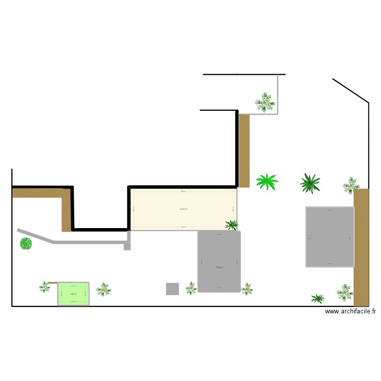 amenagement jardin 1. Plan de 4 pièces et 74 m2