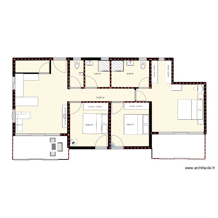 PLAN BOURGADE PROJET 22/01 SANS COTE. Plan de 0 pièce et 0 m2