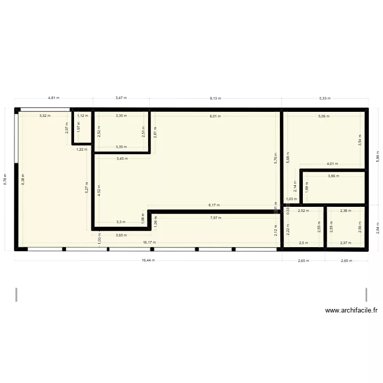 New 1101 mur et fondation. Plan de 