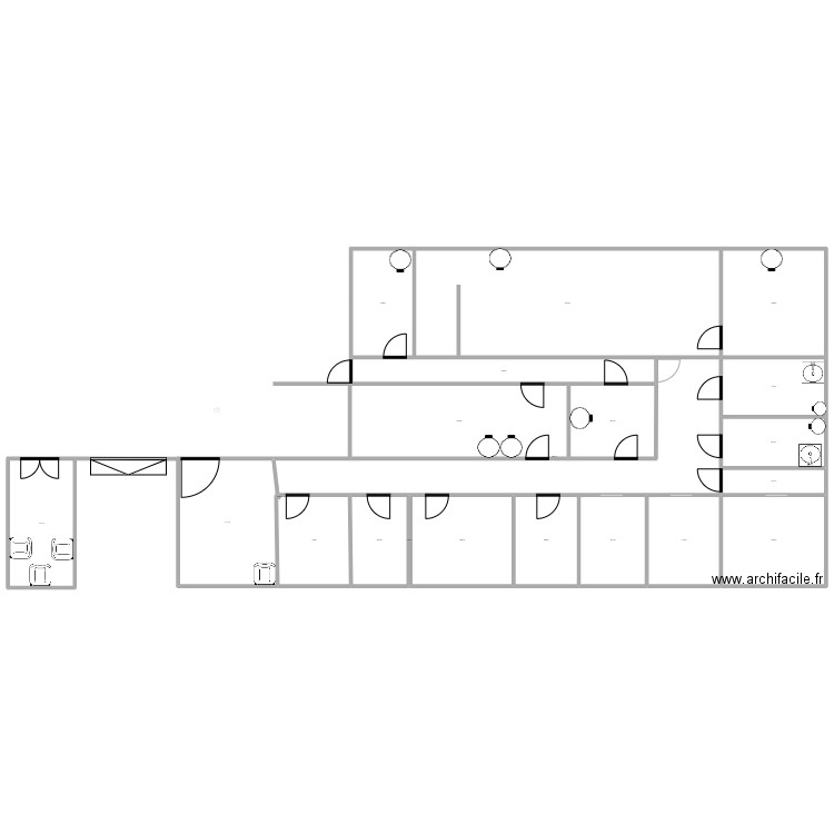 CUISINE. Plan de 21 pièces et 3212 m2