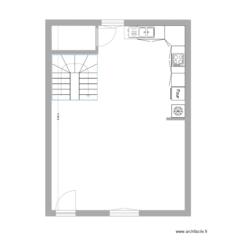 APPARTEMENT BORDE CRÉMADO. Plan de 4 pièces et 40 m2