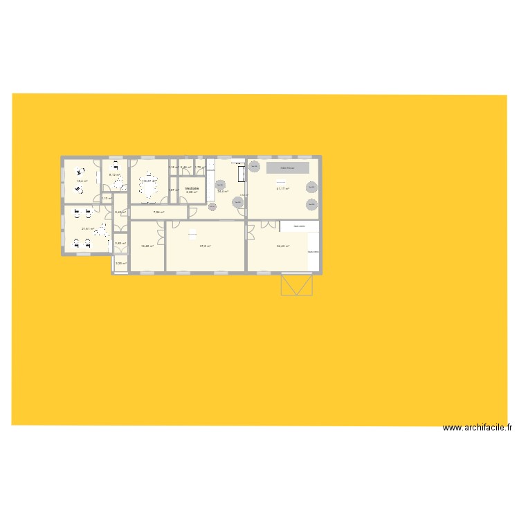 Bâtiment Rivesaltes - V2. Plan de 19 pièces et 249 m2