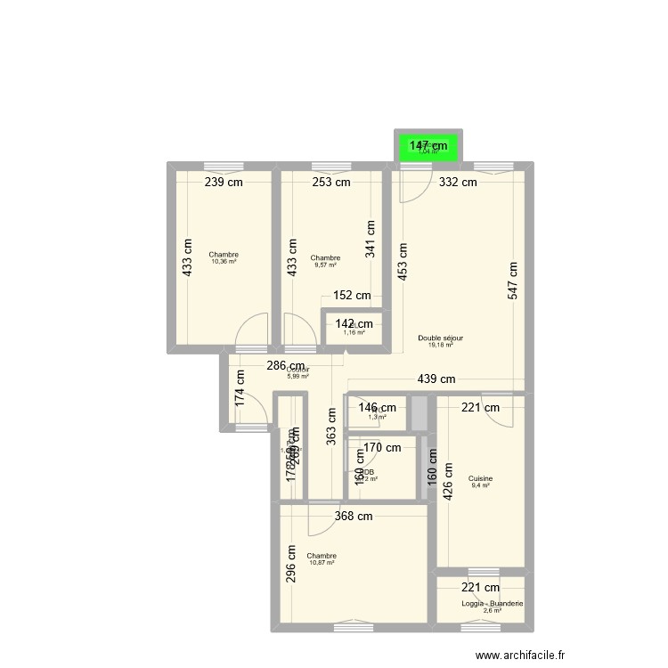JAMKOCHIAN. Plan de 14 pièces et 76 m2