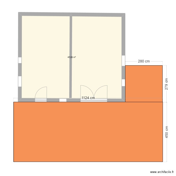 Cabane étang 1. Plan de 0 pièce et 0 m2