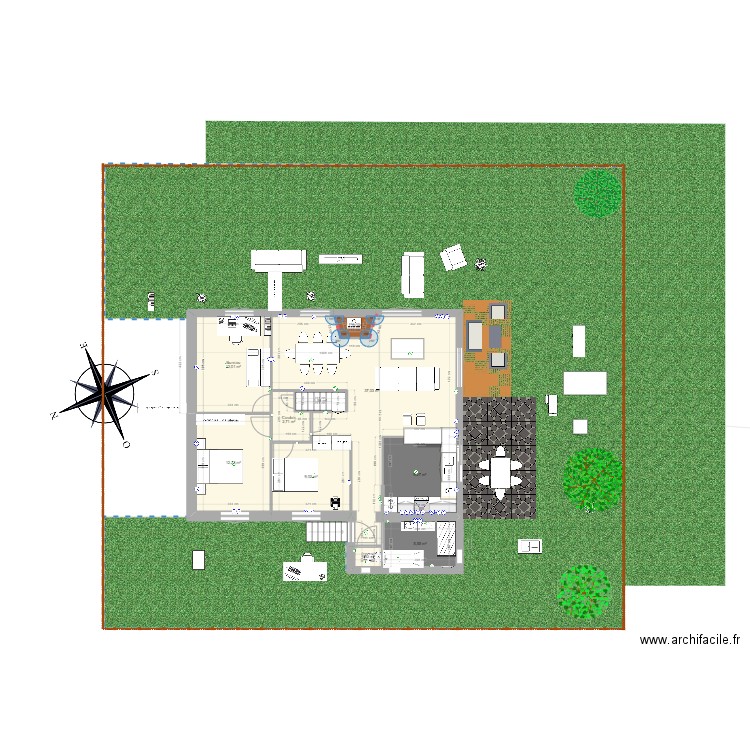 Maison Saint Martin version finale. Plan de 36 pièces et 372 m2