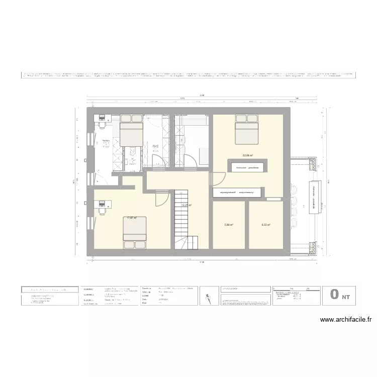 projet 31-08 22+. Plan de 5 Pièces et 65 m² projet 31-08 22+. Plan de 5 Pièces et 65 m²