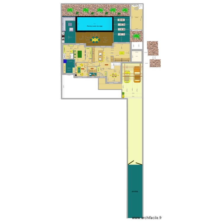 prefailles etages 15. Plan de 17 pièces et 269 m2