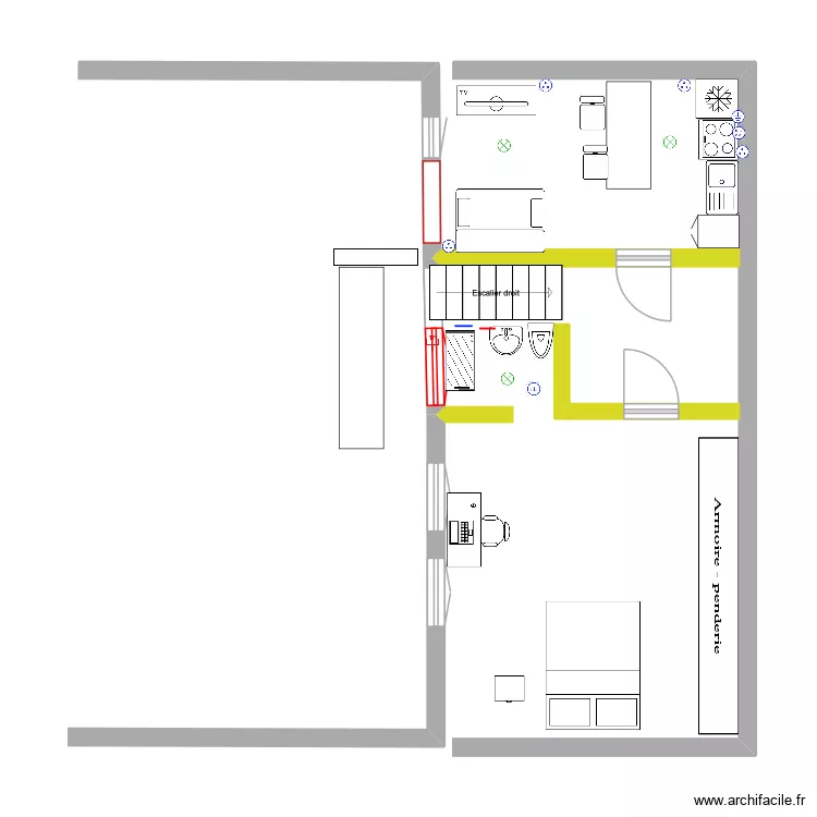 chardon bleu. Plan de 