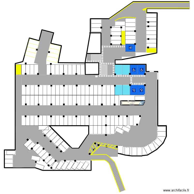 Carrefour Le Pré Saint Gervais. Plan de 1 pièce et 30 m2